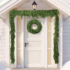 6FT Pine Christmas Garland, Artificail Greengery Garland Indoor Outdoor Garden Gate Home Decoration for Winter Holiday New Year Decor