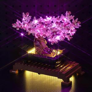 Upgraded Led Light Kit Compatible with Lego Bonsai Tree, Features Cherry Blossom Flowers Building Set, Lights Decoration Compatible with Lego 10281 (Model Not Included)