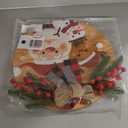 Merry Christmas Decorations Wreath, Merry Christmas Sign Front for Door Decoration, Rustic Wooden Holiday Decor for Front Door Porch Window Wall Farmhouse Indoor Outdoor Decorations