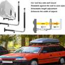 Car Roof Box Wall Mount Rack, High Strength Foldable Telescopic 50KG Load Bearing Car Kayak Storage Hooks Hanger for Canoes Surfboard