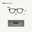 IZIPIZI READING #C Reading Glasses for Women and Men – Square Glasses with Anti-Scratch Lenses, Lightweight Fashion Frame