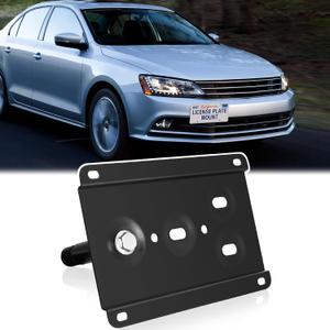 Front Bumper License Plate Mount Fits Volkswagen Tiguan/Tiguan R | No Drill Front License Plate Frames Tow Hook License Plate Bracket Holder Mounting Kit for Car Shows