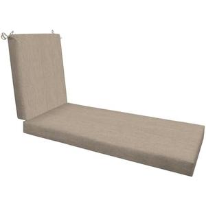 Honeycomb Outdoor Chaise Lounge, 22.5 x 70, Textured Solid Birch Tan Chair Cushion for Patio Furniture