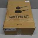 Nonstick Saucepan Set - 2 Quart and 3 Quart,Ultra Non Stick Sauce Pan Small Pot with Glass Lid,Great for Home Kitchen Restaurant,Black