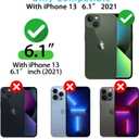 Skyseaco for iPhone 13 Case Cute Hibiscus Phone Case Flower Design Soft Slim TPU Shockproof Camera Protection Phone Cover for Women Girls - Green