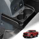 Mabett Removable Rear Dual Cup Holder for Ford Maverick 2022-2025 Accessories, FIT Insert Expander Rear Seat Cup Holder Organizer
