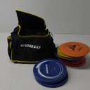 Disc Golf Set with Bag - 12 PCS Flying Disc Golf Discs for Beginner with Putter, Midrange, Driver | Portable Disc Golf Backpack Holds 28+ Discs Free Stand Bag Design for Convenient Use (Yellow)