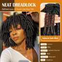 Dreadlock Wig, Short Braided Wigs for Black Women, Synthetic Dreads Wig with Bangs, Glueless Afro Curly Wig Natural Dreads Loc for Daily and Party (Black)