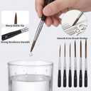 5 Pcs Pinstriping Brush Long Liner Brushes Detail Paint Brushes Fine Point Tip Pinstriping Scroll Outlining Brush for Artists Watercolor Acrylic Painting Marking Outlining Filling Creating Edge size12345
