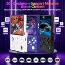 XF40V Retro Handheld Game Console, Retro Gaming Console 4.0'' IPS Screen Linux System Built-in 64G TF Card, Open Source Linux System, Preloaded 20000+ Classic Games, Portable Video Gaming (White-64G)