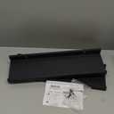 Black Floating Shelves for Wall Decor, Wall Mounted Wood Storage Shelf for Bedroom, Living Room, Bathroom, Kitchen, Nursery, Display Picture Ledge Shelf with Lip Set of 2-16 Inches, Black (15.8in)