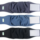 wegreeco Washable Dog Diapers  Washable Male Dog Belly Wrap  Pack of 3  (Black, Charcoal, Navy, Medium)