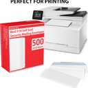 #10 Envelopes Letter Size Self Seal | 500 Business Mailing Security Peel and Sealing Envelope | 100% Tinted | no 10 White Windowless Legal Regular Plain Envelops Pack | 4-1/8 x 9-1/2 Inches | 24 LB