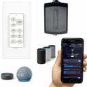 Smart Universal Ceiling Fan Remote Control Kit,DIMMER,No Hub Required, Ceiling Fan Light Timing & Speed Remote, Replace for Hampton,Hunter,Harbor Breeze,Westinghouse,Honeywell, BY08-028-WIFI