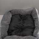 MIXJOY Dog Beds for Medium Dogs Washable, Rectangle Pet Bed Medium Size Dog, Orthopedic Sleeping Pet Sofa Bed, Soft Calming Cat Beds for Indoor Cats, Anti-Slip Bottom with Multiple Size (25'', Grey)