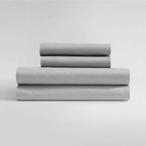 Calvin Klein - Full Sheet Set, Cotton Blend Bed Sheets with Pillowcases, Cooling and Breathable, Wrinkle-Resistant Fabric, Deep Pocket Fitted Sheet, Grey