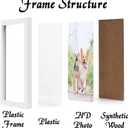 14x18 Picture Frame Set of 2, White Photo Frames High Transparent Wall Gallery Desktop Horizontal Vertical for Canvas Collage Photo Poster Certificate 14 x 18 inches