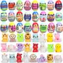 24 Pack Easter Eggs with Cute Animal Squishy Toys Inside,Prefilled Eggs for Kids Boys Girls Easter Basket Stuffers,Party Favor,Egg Hunt