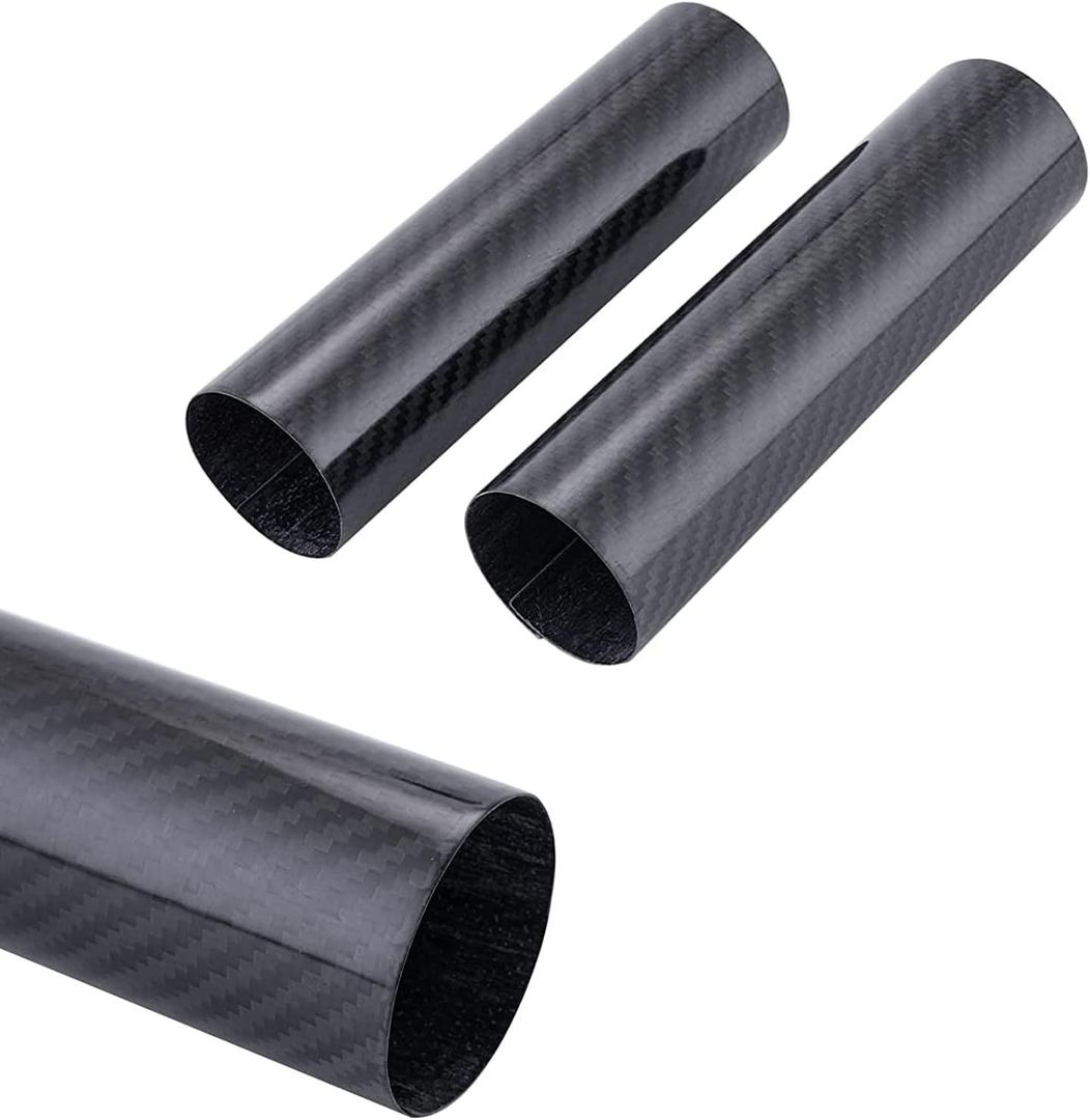 PRO CAKEN Carbon Fiber Motorcycle Front Shock Fork Guard Cover Wrap Shock Absorber Guard Gaiters Gators Boots Adjustable 2Pcs Universal for Dirt Bike-178MM