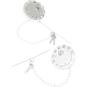 Locking Fuel Cap (2PCS), Compatible with Kenworth Peterbilt Freightliner Western Star, 3 1/2 Course Thread, 5.5 TPI Vented, Semi Truck Diesel Fuel Tank Locking Gas Cap | Replaces# 572.1036 SNV431089