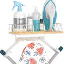 Ironing Board Hanger with Removable Hooks, Ironing Board Holder Wall Mounted for T/Y Leg, Space Saving Iron Holder for Laundry Room Storage and Organization