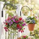 Lifyzoon Heavy Duty Plant Hanger Bracket: 2 Packs 16 Inch Metal Hanging Plant Bracket, 80lbs Weight Capacity - Hanging Plant Wall Hooks for Bird Feeder, Wind Chimes, Flower Baskets, Indoor Outdoor