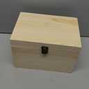 10x7x7-Inch Unfinished Wooden Box with Hinged Lid & Front Clasp for DIY Art Project Crafts Woodcraft Keepsake - Easy to Stain Paint Wood Burning