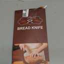 Bread Knife for Homemade Bread  16" Walnut Bow Bread Cutter with Ultra-Sharp Serrated Stainless Steel Blade, Sourdough Bread Knife for Bagels, Baguettes, and Rustic Loaves - Walnut Color