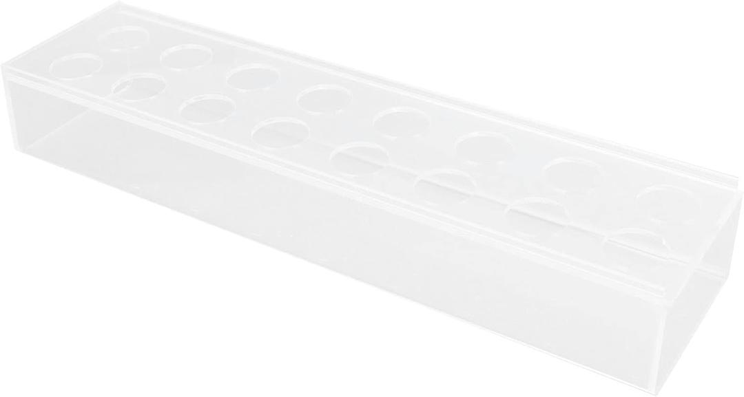 2 pieces Clear Acrylic Vase Rectangular Elegant Centerpiece Flower Vase for Home Decoration Wedding Party Acrylic Vase Rectangular Acrylic Vase (14 Holes)