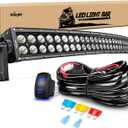 Nilight ZH119 54Inch 54 Inch 312W Curved Spot Flood Combo Bar LED Off Road Driving Light and 1PC 14AWG 12V 5Pin Rocker Switch Wiring Harness Kit-1 Lead