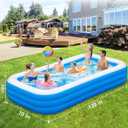 Inflatable Swimming Pool for Adults Kids - 10FT x 6FT Blow Up Pools Kiddie Pool, Oversized Thickened Family Inflatable Pools for Backyard Outdoor Garden Outdoor Summer Water Party