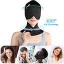 ComfiTECH Cold Cap and Neck Ice Pack Wrap Gel Combo, Care Package for Head and Cervical, Medium