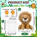 Blueweenly 36 Pcs Lion Plush 6 Inches with Organza bag and Cards Cuddly Lion Stuffed Animal Small Stuffed Animals Bulk for Birthday Favors Gifts Forest Decor Birthday