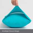 Stretch Pillow Cases King - Jersey Knit & Envelope Closure Pillowcases with Ultra Soft T-Shirt Like Polyester Blend - King Size Set of 2, Turquoise