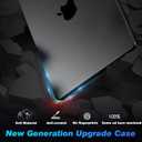 EooCoo Case Compatible with MacBook Air 15 inch M5 2026 2025-2023 Release M4 M3 M2 Model A3448 A3241 A3114 A2941, Plastic Hard Shell Case & Keyboard Cover & Screen Protector, Black