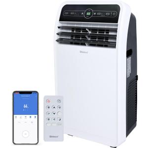 Shinco 10,000 BTU Portable Air Conditioner, Portable AC Unit with Built-in Cool, Dehumidifier & Fan Modes for Room up to 300 sq.ft, RC, Wi-Fi Enabled, 24 Hour Timer, Window Kit