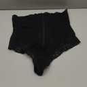 SHAPELLX Tummy Control Thong Shapewear for Women Shaping Thong Body Shaper Underwear with Hook Zipper Closure (01-black)