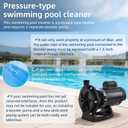 MAKHOON Upgrade Pool Pressure Side Sweeper: Professional Solution for Cleaning Your Swimming Pool (Four Wheels are Better Than Three) Need 1.5" Female Thread Pool Booster Pump Inlet, 4 Bar Pressure