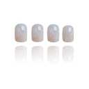 Christmas Press on Nails Short Square Fake Nails with Gold Glitter Design Glossy Black White Snowflake Acrylic Nails Sparkles Gradient Winter Xmas Full Cover Glue on Nails for Women 24Pcs