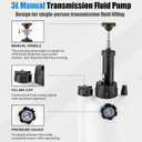 BetyBedy 3L Transmission Fluid Pump Kit, Fluid Transfer Pump with 13PCS ATF Adapters, Manual Transmission Oil Pump for Automotive Oil Filling System, Manual ATF Fluid Transfer Pump for Oil
