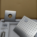 Shower Faucet Set Brushed Nickel, Single Function Shower Trim Kit with Rough-in Valve, Square Rain Shower Head System Included Extra Long Shower Arm for Bathroom