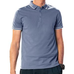 Men's Stripe Short Sleeve T-Shirt Mens Classic Casual Stripe Loose Shirts (Blue, XL)