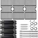Grill Replacement Parts for Charbroil 463436215, 463439915, 463436213, 463436214, G432-001N-W1 Cooking Grates, Heat Plates, Burners, Crossover Tube and Igniters for Char Broil Classic 4 Burner