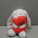UNIMV Love Bunny Plush with Holding Red Heart 10 inch Cute Rabbit Stuffed Animal Ultra-Soft Stuffed Animal for Valentine's Day Gifts, Cuddling & Romantic Decor (Rabbit)