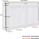 Wisfor Deep Tall Radiator Cover Cabinet: External 36.4inch Height Heater Covers with Natural Wood Texture Top - Inner 35.6inch Thickened MDF Radiator Shelf for Home (Vertical-L 35.6x57.1x7.1in), 36.42 inches
