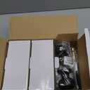 Estmoon 6 Pack Door Knobs, Matte Black Privacy Door Knob with Lock, Keyless Door Handle with Lock for Bedrooms/Bathrooms