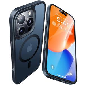 Pack of 2 Opxyl Magnetic for iPhone 16 Pro Case Compatible with MagSafe, [16FT Drop Protection] Shockproof iPhone 16 Pro Phone Case for MagSafe Wallet Sleeve, Magnetic Car Holder, Magnetic Charger, Black