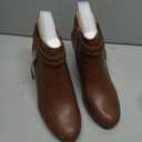 Womens Wedge Ankle Boots Braided Fringe Strap Western Heeled Fall Booties Dress Shoes (Brown) 9