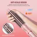 Thermal Brush, Heated Round Brush & Curling Iron with Ceramic Ionic Technology, Hair Tools for Volumizing & Styling, Travel-Friendly Hot Comb with Adjustable TemperatureGold 1 inch