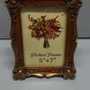 Vintage Picture Frame 5x7 Inch, Ornate Antique Photo Frames with Glass Front, Baroque Design, Tabletop & Wall Hanging, Photo Gallery, Gold